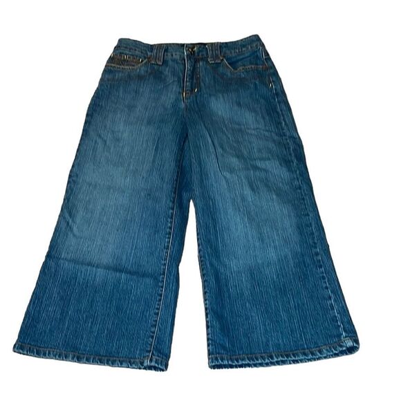 Wide Leg Crop, Capri Jeans, Y2K, 2010’s Embroidered, 4 - Picture 2 of 8